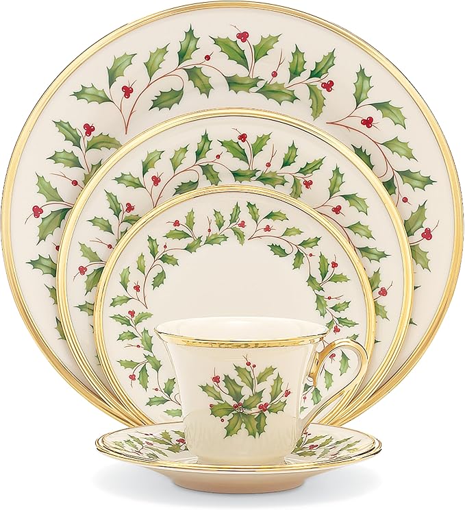 Lenox 146590600 Holiday 5-Piece Place Setting Christmas Drinkware Set Hosting