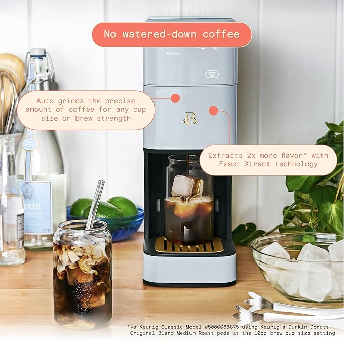 Single-Serve Coffee Maker with Built-in Burr Grinder | Programmable Grind &amp Brew Coffee Machine | 6 Cup Sizes 3 Strength Settings | 64 oz Reservoir &amp Exact-Xtract Technology