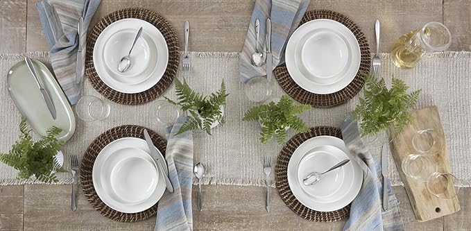 Oneida 899205 24 Seven White 24-Piece Dinnerware Set Service For 8