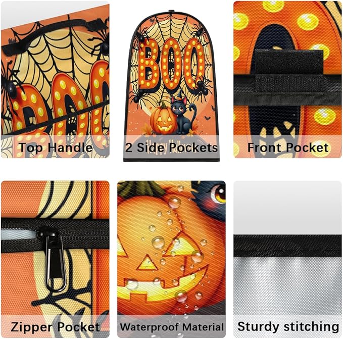 cfpolar Kitchen Aid Mixer Cover Compatible with 6-8 Quarts Halloween Cat Spider Pumpkin Moon Stand Mixer Cover Kitchen Aid Mixers Accessories Appliance Organizer Bag Dust Covers with Zipper Pocket