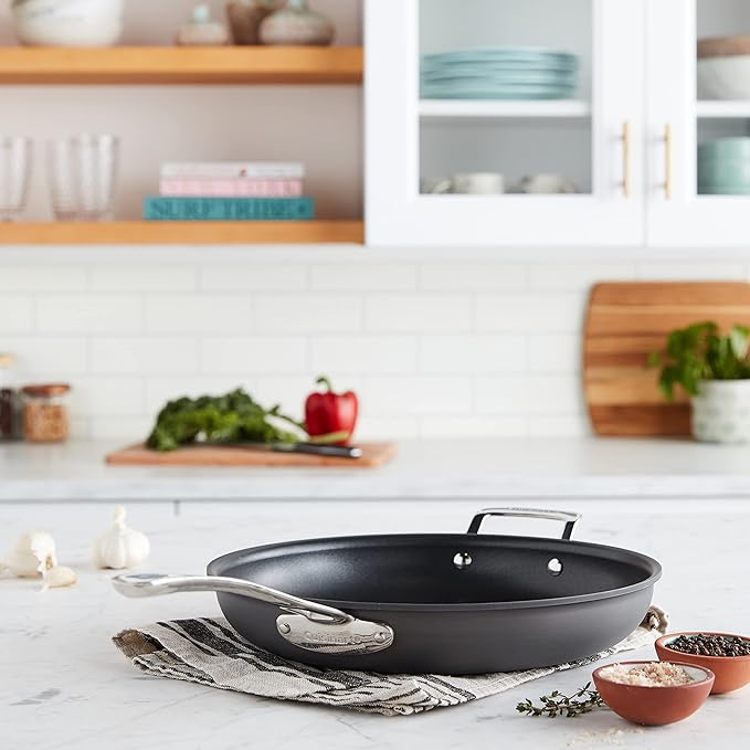 Cuisinart Contour Hard Anodized 12-Inch Open Skillet with Helper HandleBlack