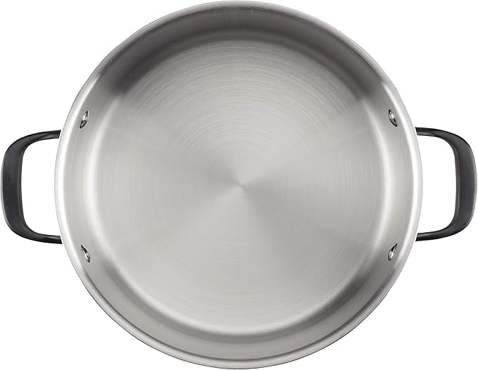 KitchenAid 5-Ply Clad Polished Stainless Steel Cookware Pots and Pans Set 10 Piece