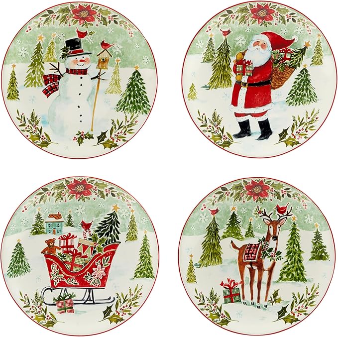 Certified International Joy of Christmas 16 Piece Dinnerware Set Service for 4