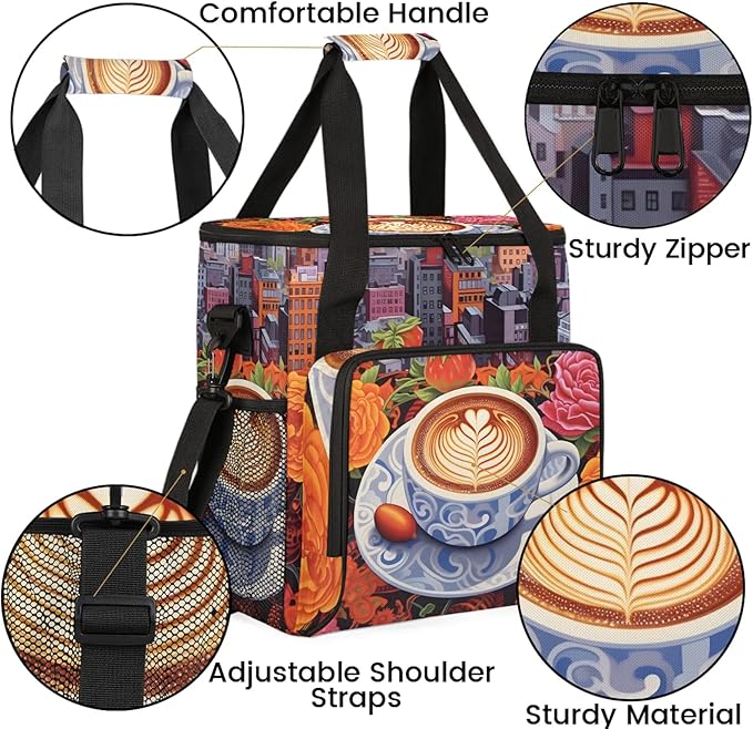 Coffee Maker Travel Bag Compatible with Keurig K-Mini K-Mini Plus or Other Accessories Portable Coffee Maker Case with Shoulder Strap for Travel(Bag Only)