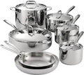 Tramontina Signature Tri-Ply Clad Stainless Steel 12-Piece Cookware Set with Lids Pots and Pans Kitchen Set Induction-Ready Dishwasher-Safe NSF-Certified Made in Brazil