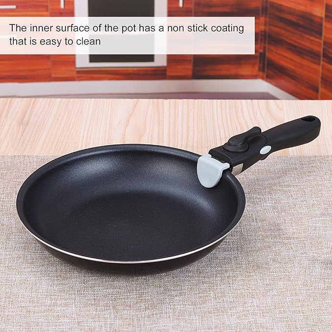4Pcs Kitchen Cookware Set Nonstick Pots and Pans Set with Detachable Handle Aluminum Alloy Cookware Sets for All Hobs Stackable Design Dishwasher/Oven Safe