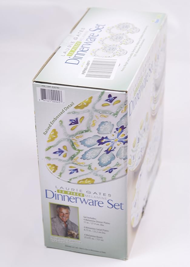 Laurie Gates 12 Piece Melamine Dinnerware Set