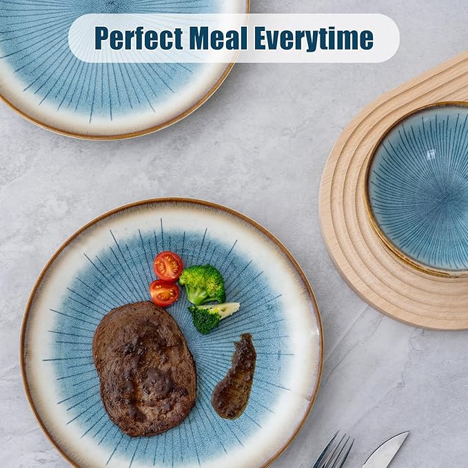 Dinnerware Set Stoneware 16 Pieces Service for 4 Stoneware Plates and Bowls Set Highly Chip and Crack Resistant Stoneware Set Dishwasher Microwave Safe Dishes set
