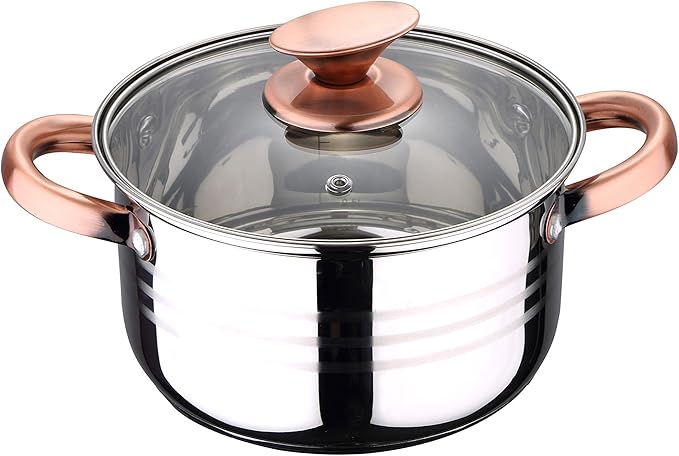 San Ignacio Cookware Stainless Steel 8 Pieces Bateria Copper