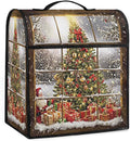cfpolar Kitchen Aid Mixer Cover Compatible with 6-8 Quarts Christmas Tree Santa Claus Stand Mixer Cover Kitchen Aid Mixers Accessories Appliance Organizer Bag Dust Covers with Zipper Pocket