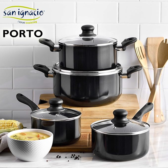 San Ignacio 8 Piece Aluminum Pressed Induction Cookware Set