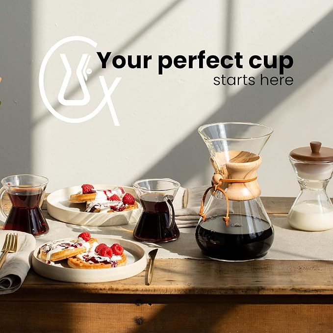 Chemex Pour-Over Glass Coffeemaker - Hand Blown Series - 8-Cup