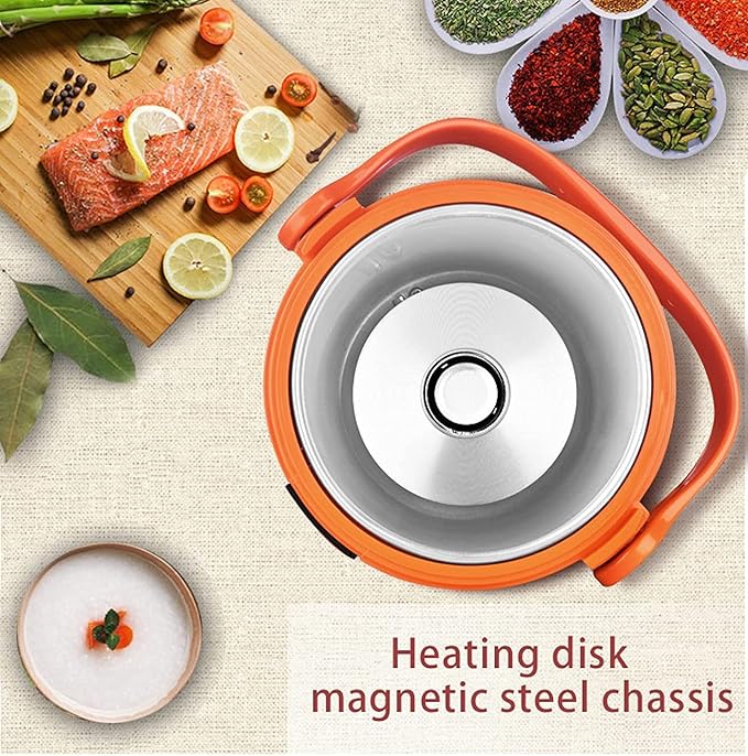 Small Rice Cooker with Steamer- Mini Rice Cookers 1.2L Make Rice and Steam Healthy Food and Vegetables for 1-2 People (Red)