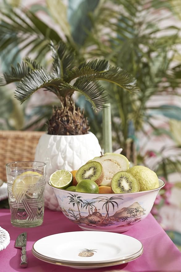 Lenox 893874 Wicker Creek Pineapple Cookie JarWhite 3.75