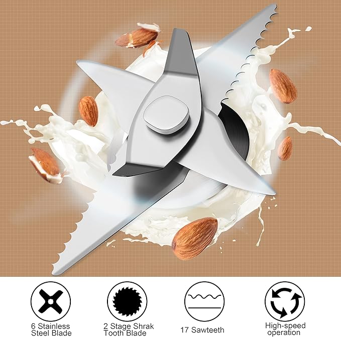 𝟲 𝗶𝗻 𝟭 Nut Milk Maker 20 oz(600ml) Homemade Almond Oat Soy Coconut Plant Based and Non Dairy Beverages Milk Blender Machine with Delay Start Keep Warm Boil Water Self Cleaning