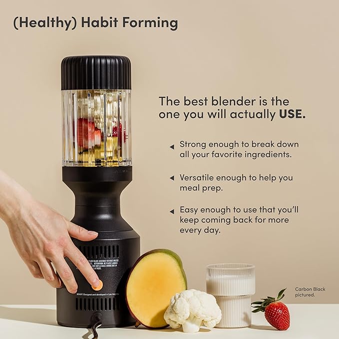 Beast Mega 1200 | Premium Countertop Blender | Smoothies Shakes Sauces Dips Soups | Blends Ice and Frozen Fruit | Includes Extra Lids and Straw System | 1200W | (Navy 120V)