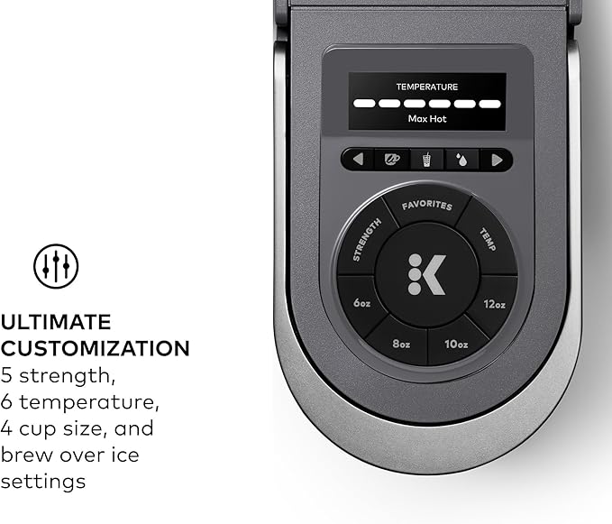 Keurig K-Supreme SMART Single Serve Coffee Maker With Wifi Compatibility 4 Brew Sizes And 66oz Removable Reservoir Compatible with Alexa Gray