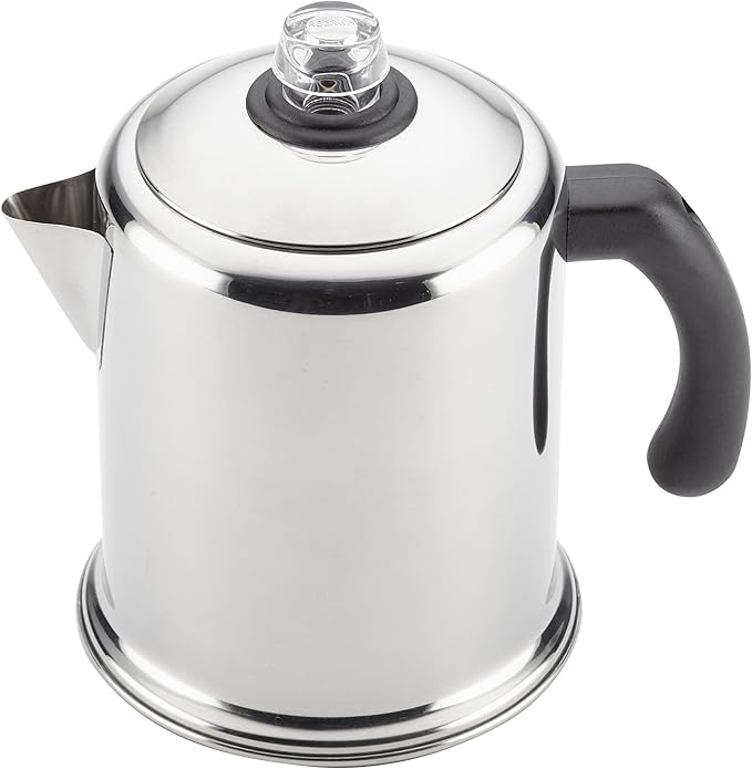 Farberware 47053 Classic Stainless Steel Yosemite 12-Cup Coffee Percolator 12 Cup Coffee Maker Silver