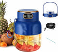 Portable BlenderPortable Blender for Shakes and Smoothies Personal Size High Speed Blender21oz USB C Rechargeable Blender for Travel/Picnic/Office/Gym/Sport (BLUE WITH CUP LID)