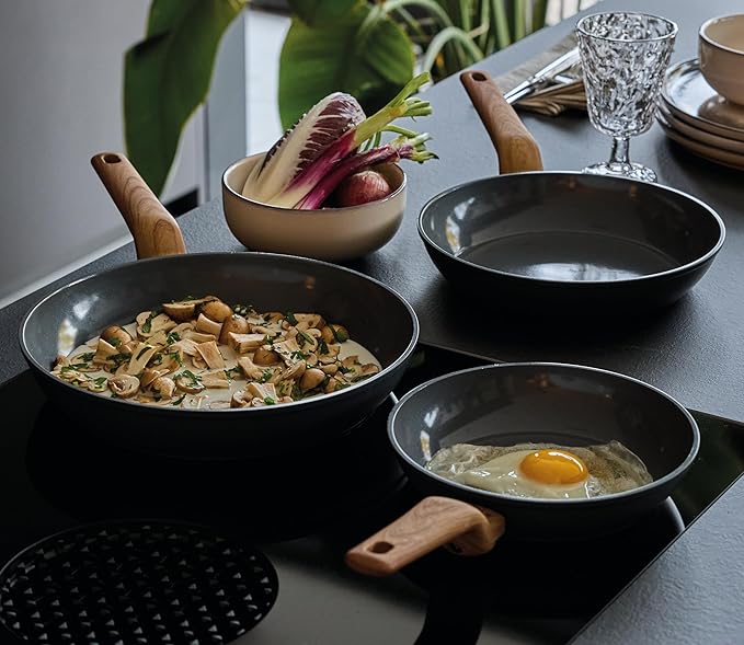 Tognana T-Care 3-Piece Aluminium Pan Set 20/24/28 cm Dark Grey