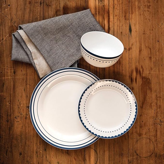 Avie Saturn 12-Piece Dinner Set - Blue