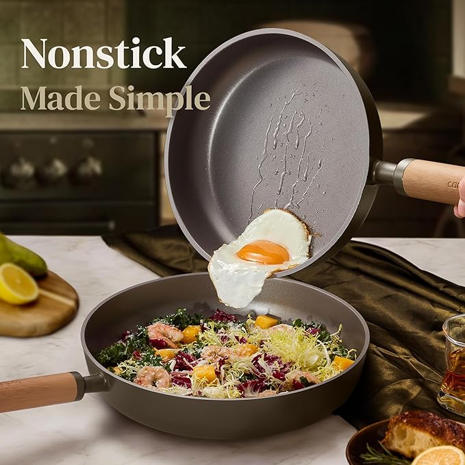 CAROTE Pots and Pans Set Non Stick 21PCS Cookware Set with Strainer Lid Induction Cooking Set with Kitchen Utensils Dark Green