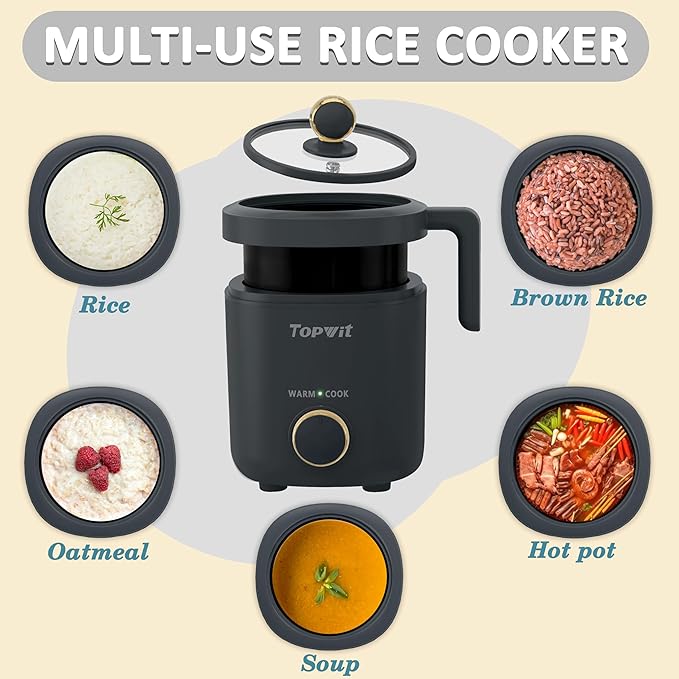 Topwit Hot Pot Electric &amp 1.2L Small Rice Cooker