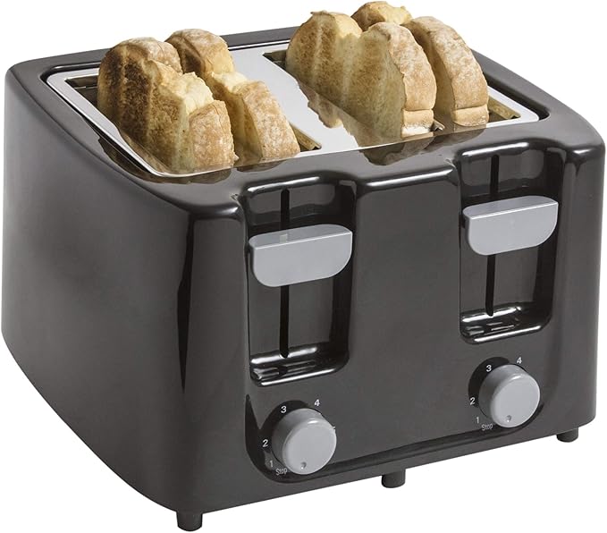 Continental Electric CE-TT029 Toaster 4 SliceCool Touch Black