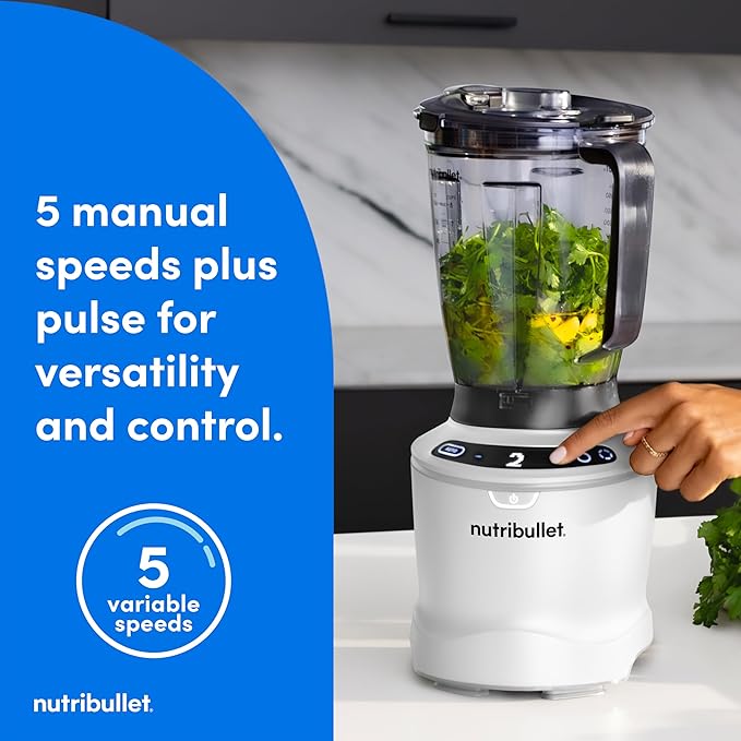 nutribullet SmartSense 5-speed full-size blender 1400 Watt- Matte White