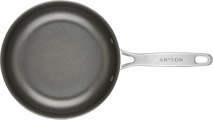 Anolon Achieve Hard Anodized Nonstick Cookware/Pots and Pans Set 10 Piece - Cream