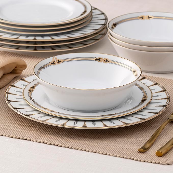 Noritake Empire Gold 12-Piece Dinnerware Set Service For 4