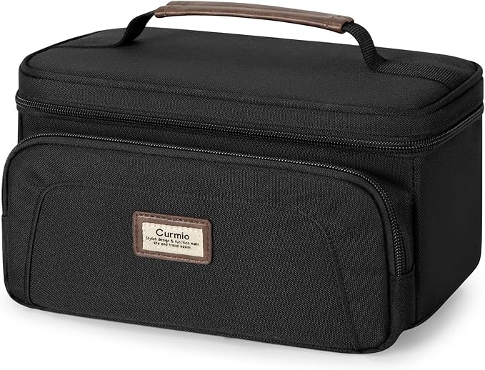 CURMIO Carrying Case Compatible with OutIn Nano Portable Electric Espresso Machine Camping Coffee Maker Travel Bag with Pockets for Capsules and Accessories Black