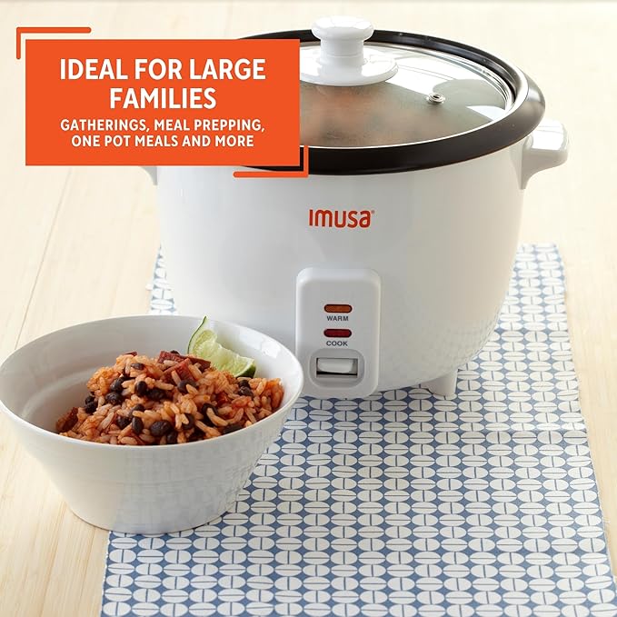 IMUSA 10cup Electric Ceramic Rice Cooker White