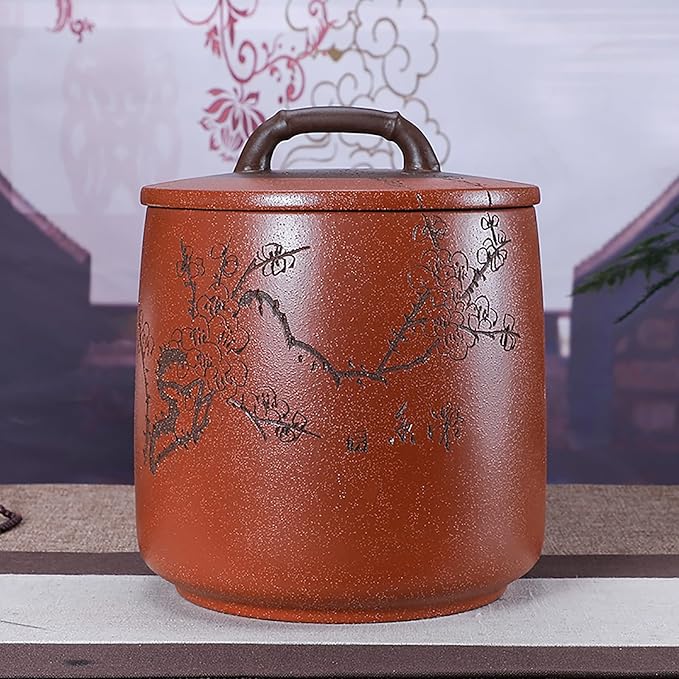 Ceramic Container with Lid for Rice Ceramic Rice Bucket Large Airtight Food Storage Dispenser Kitchen Grain Jars Rice Storage Box Household Rice Barrel Ceramic Rice Cylinder for Flour Food(A)
