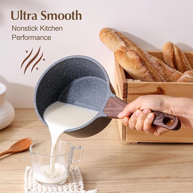 Ceramic Cookware Set Induction Compatible Pots and Pans with Glass Lids and Protectors 10-Piece White (Gay)