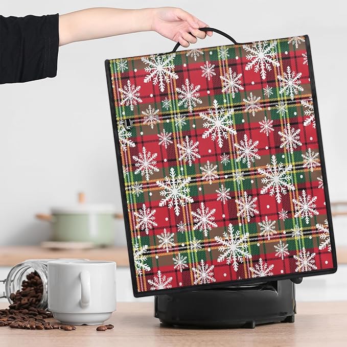 cfpolar Kitchen Aid Mixer Cover Compatible with 6-8 Quarts Christmas Snowflakes Xmas Stand Mixer Cover Kitchen Aid Mixers Accessories Appliance Organizer Bag Dust Covers with Zipper Pocket
