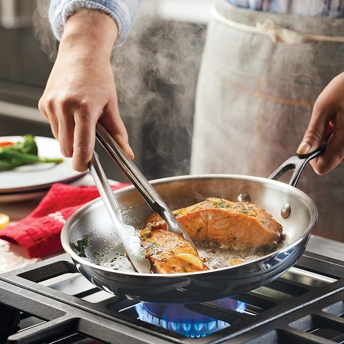 KitchenAid 5-Ply Clad Polished Stainless Steel Frying Pan/Skillet 10 Inch - Stainless Steel