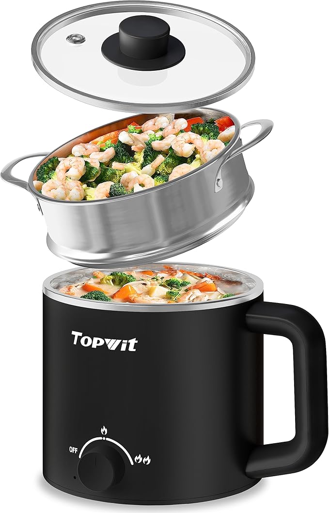 Topwit Hot Pot Electric &amp 1.2L Small Rice Cooker