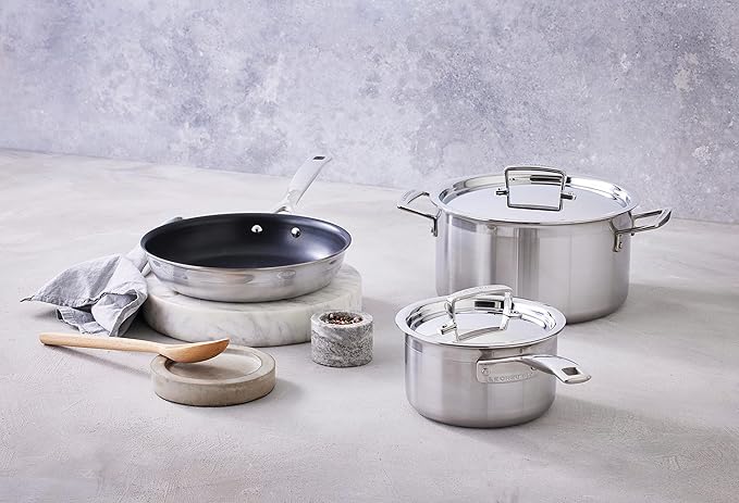 Le Creuset 3-Piece cookware Set Made of 3-ply Stainless Steel 5381000010001