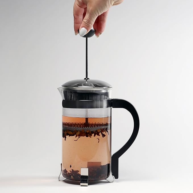 Primula Classic French Press Coffee/Tea Maker - Glass 8 Cup/32 Oz Black/Chrome Accents