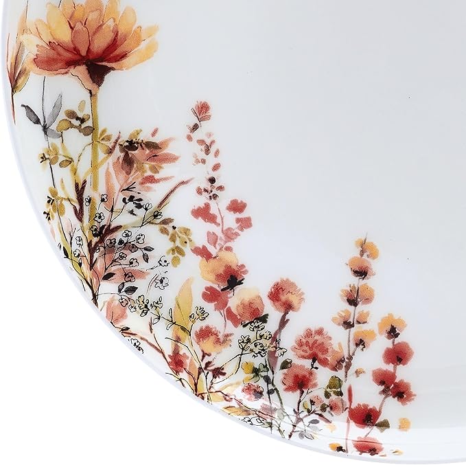Mikasa Wildflower Bliss 12 Piece Floral Bone China Durable Chip Resistant Lightweight Dinnerware Set Service for 4