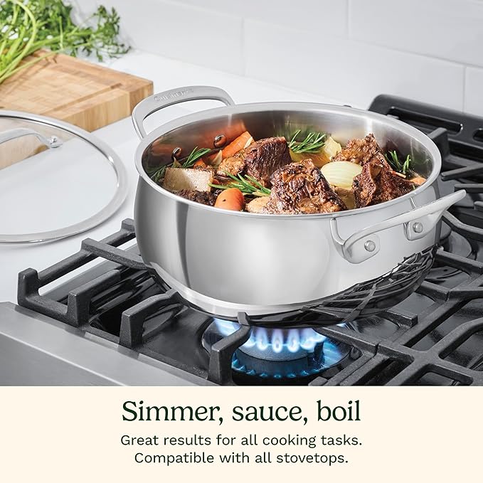 Cuisinart PureClad™ Triple Ply Stainless Steel 4.5 Qt. Dutch Oven w/Cover PCT3545-24