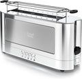 Russell Hobbs TRL9300GYR 2-Slice Glass Accent Long Toaster Silver