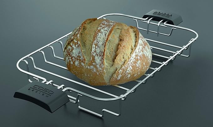 Caso Design Inox 2 Two-Slice Toaster with Wire Warming Basket Attachment 12778