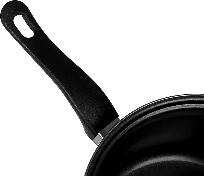 Premier Housewares Black Non stick Steel Cookware Set of Pans and Pots for Cooking in Kitchen Stainless Steel Kitchen Set Stainless Steel 3 Pieces