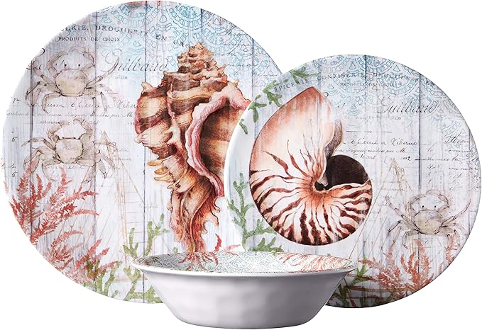 Certified International Sanibel Melamine 12 pc Dinnerware Set