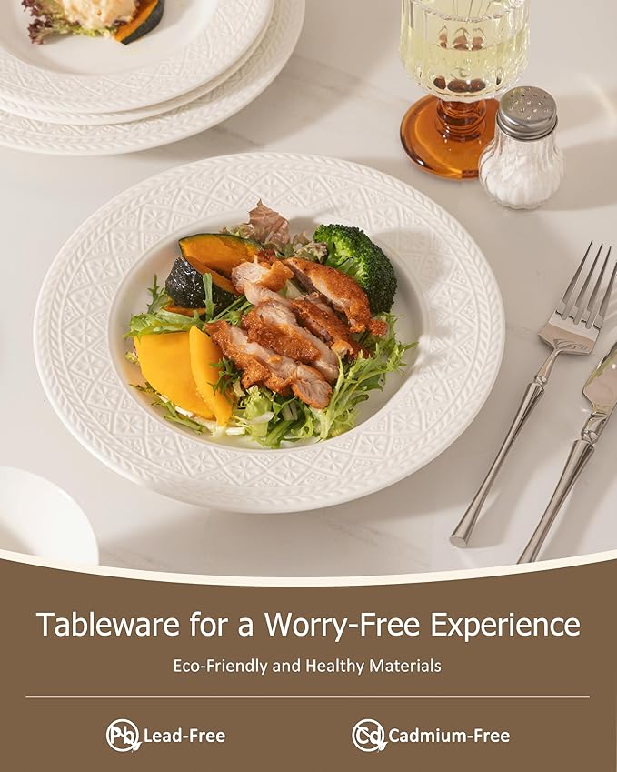 Dinnerware sets plates and bowls sets modern platesCeramic Dinnerware Sets12 Pieces Porcelain Lightweight PlatesScratch Resistant Dish Set (style - 13 4 - Set (12pcs))