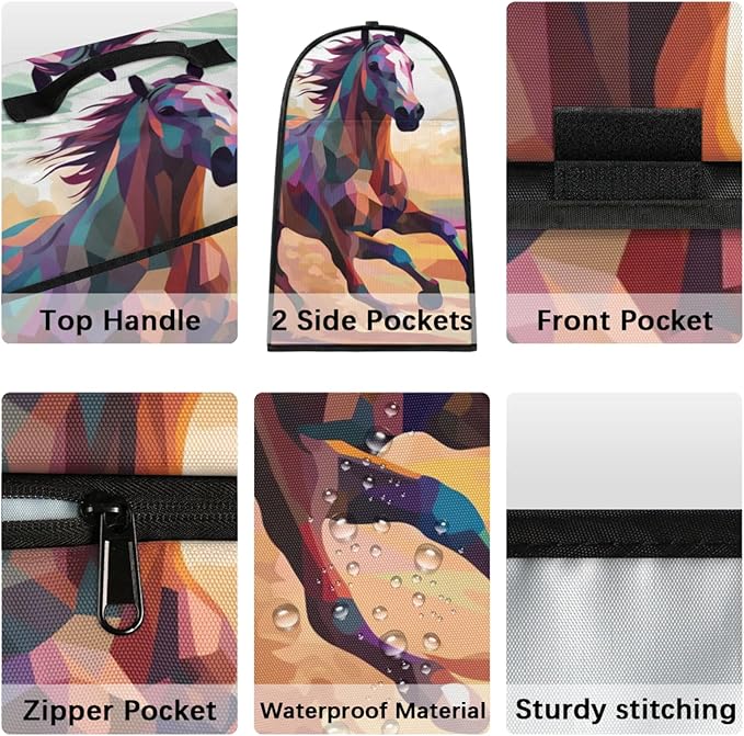 cfpolar Kitchen Aid Mixer Cover Compatible with 6-8 Quarts Painted Animal Horse Stand Mixer Cover Kitchen Aid Mixers Accessories Appliance Organizer Bag Dust Covers with Zipper Pocket