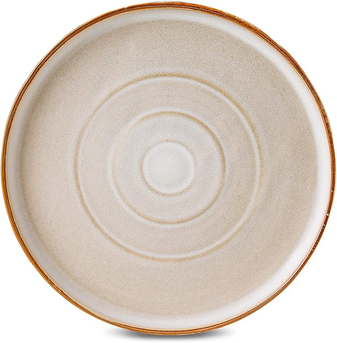 Stone by Mercer Project SHOSAI 16-Piece Stoneware Dinnerware Set Plates and Bowls Set Modern Dishware set fo 4 Sand
