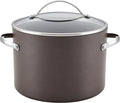 Ayesha Curry Kitchenware Professional Hard Anodized Nonstick Stock Pot/Stockpot with Lid 10 Quart Charcoal